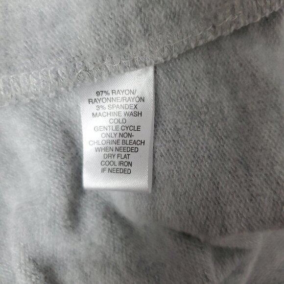 Lou & Grey Short Sleeve Knit Heather Gray Jersey Shift Dress - Picture 6 of 7